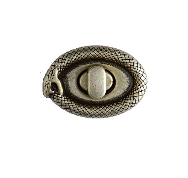 Snake Turn Lock - Pewter Dull Finish ~ Purse Part Complete