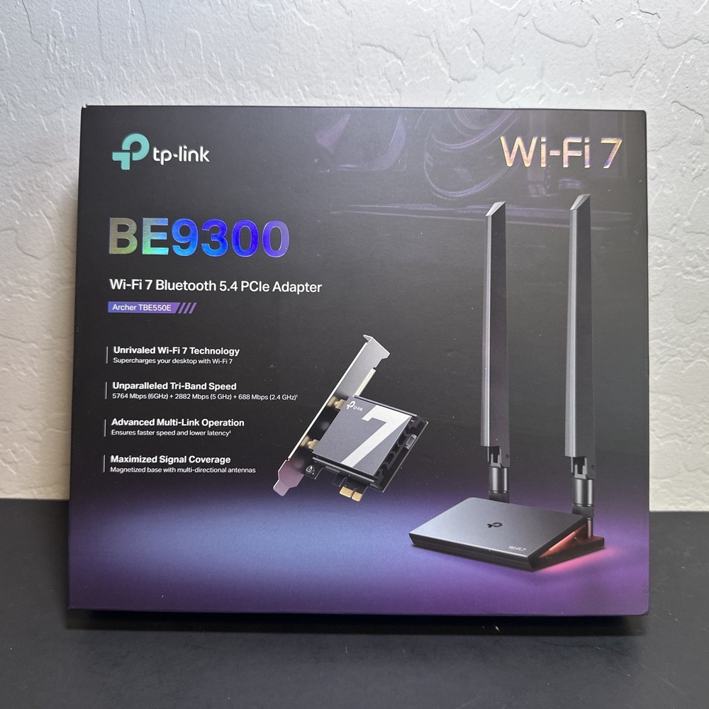TP Link BE9300 WiFi 7 Bluetooth PCIe Adapter Tri-Band Bluetooth 5.4 Status