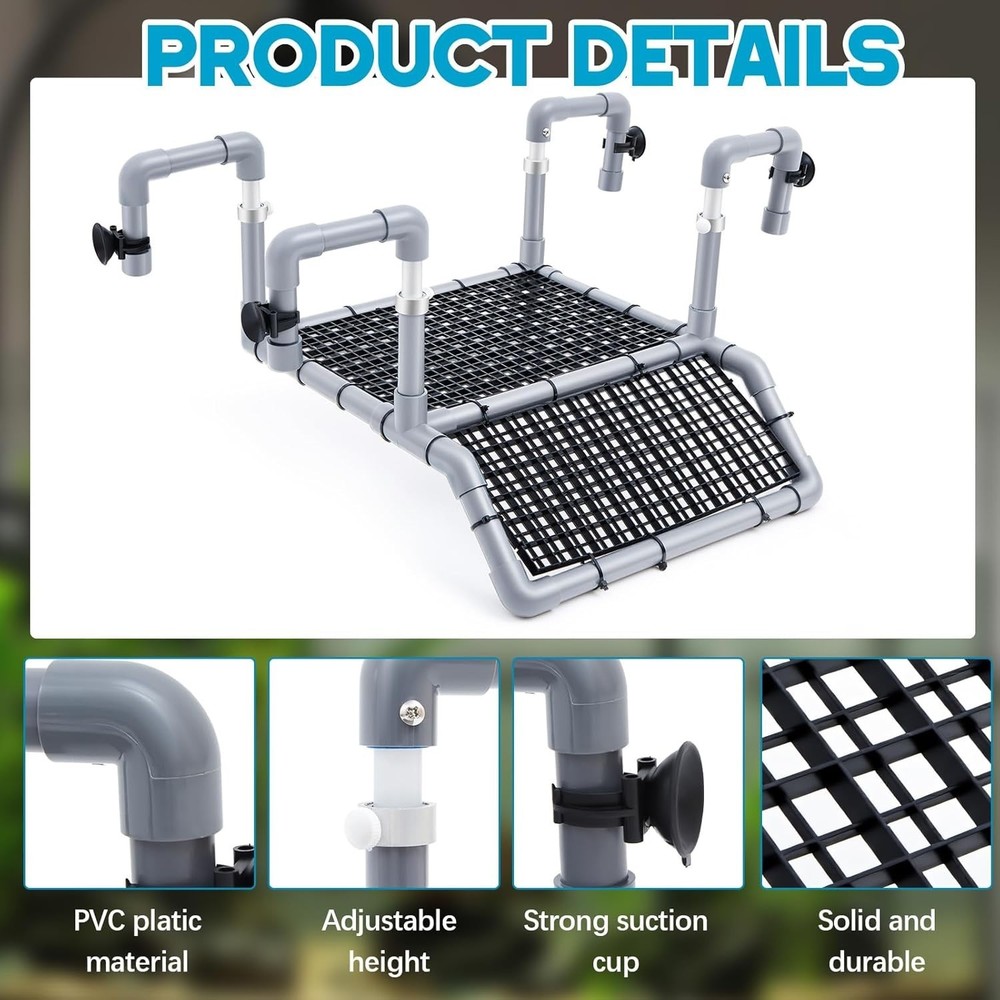 Transform Your Aquarium with Adjustable Turtle Basking Dock for Healthy Turtles