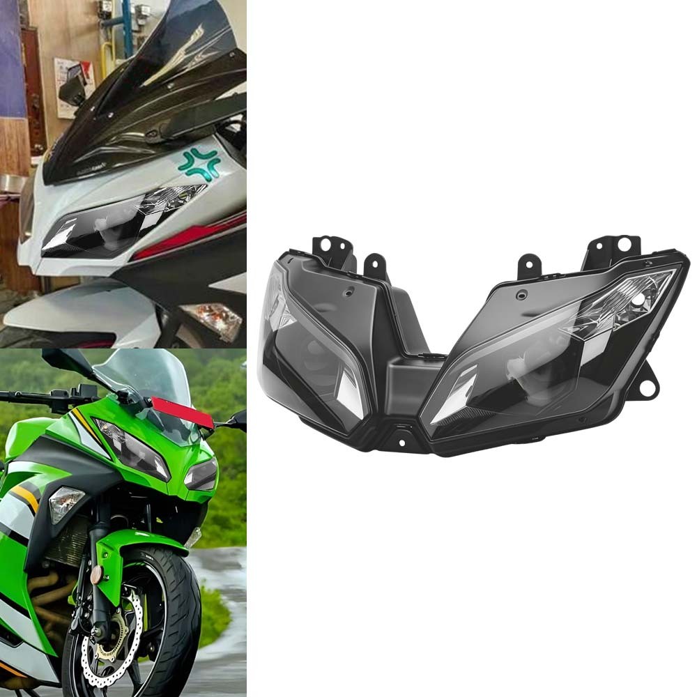 For KAWASAKI NINJA 300/ABS 2013-2017 2016 Black Front Headlight Light Assembly