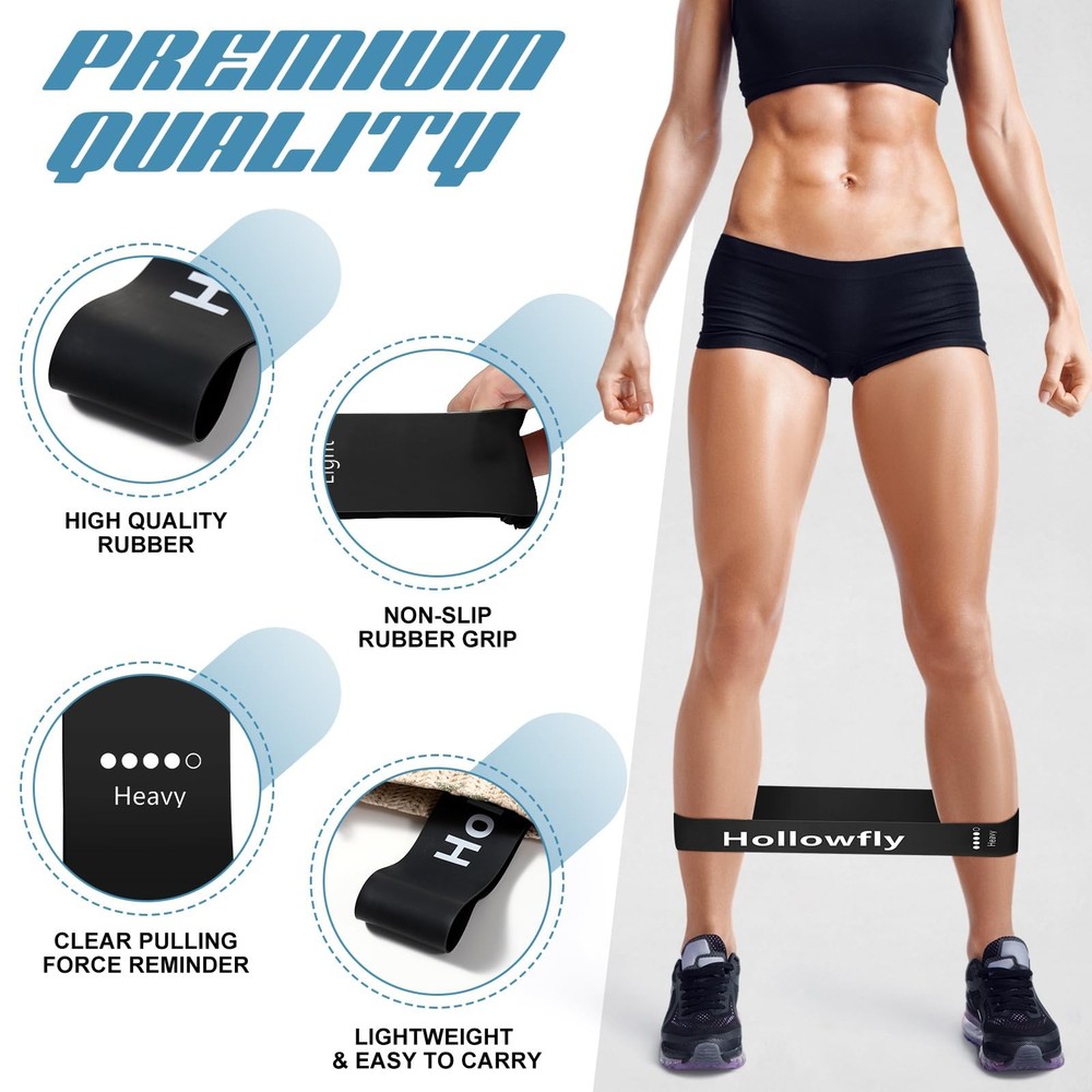 12 Pcs Latex Resistance Loop Exercise Bands for Booty Workout Stretch Exercis...