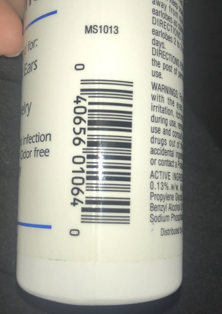 MEDISYSTEM EAR ANTISEPTIC After Piercing Ear Care Solution 4 oz