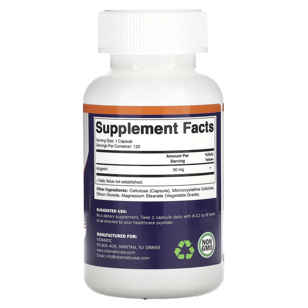 Apigenin, 50 mg, 120 Capsules