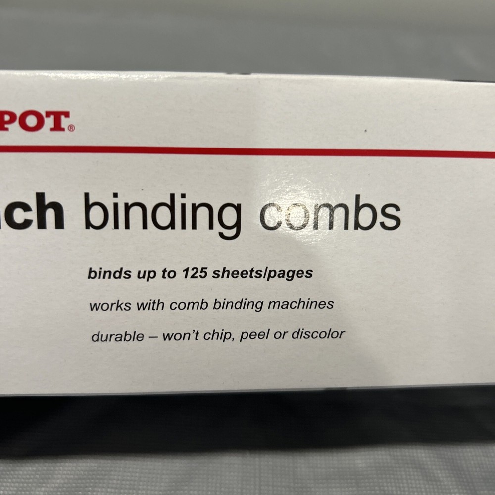 25 Office Depot 5/8" BINDING COMBS BLACK