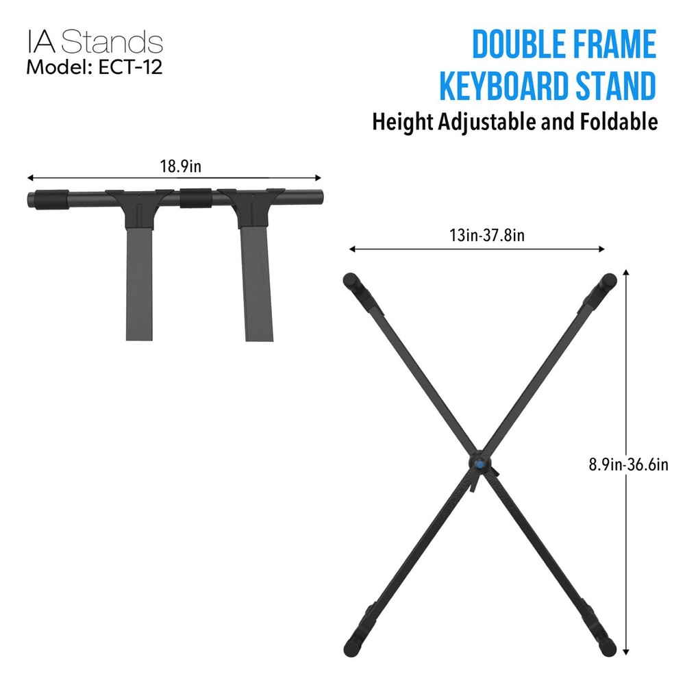 IA Stands ECT12 Two-Tier Double Keyboard Stand