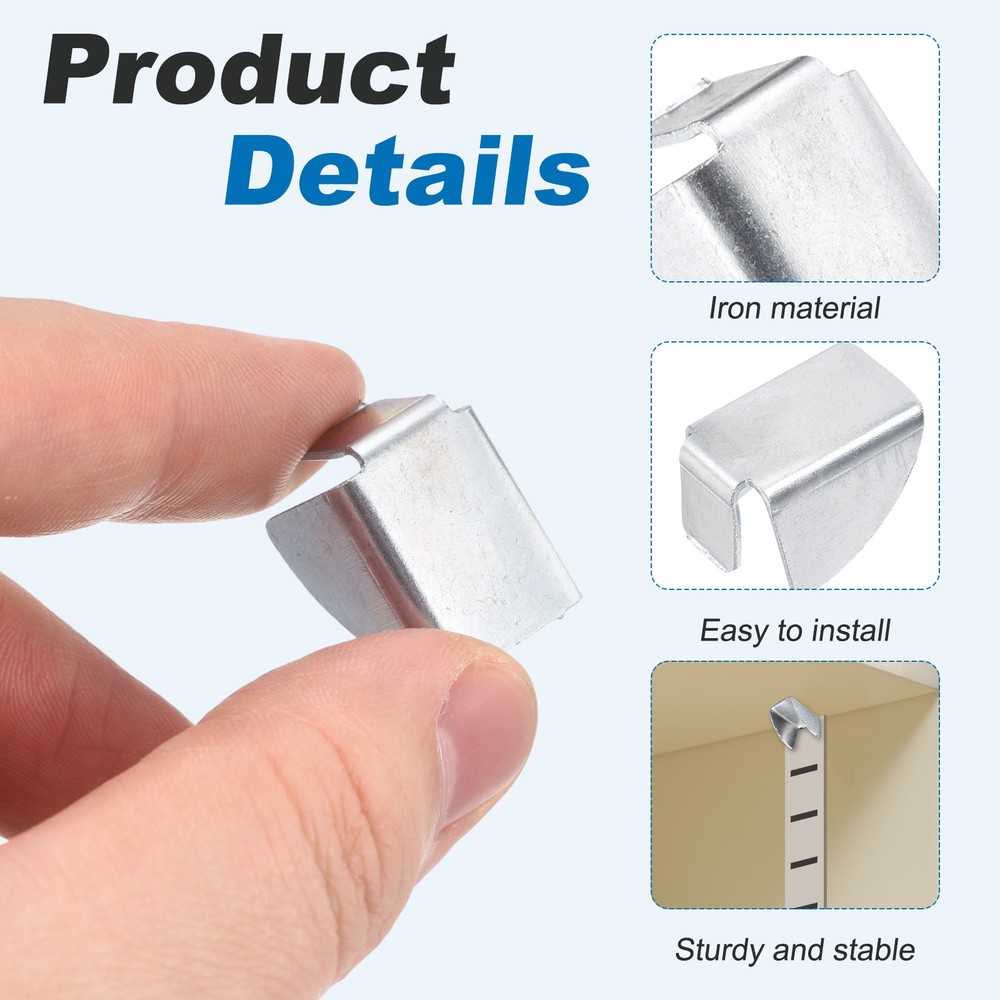 For 15pcs 10mm Triangle Shaped Adjustable Shelf Clips, Silver