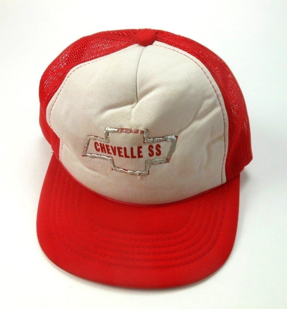 1970s Chevelle SS Snapback Baseball Cap Distressed Mesh Hat Chevy