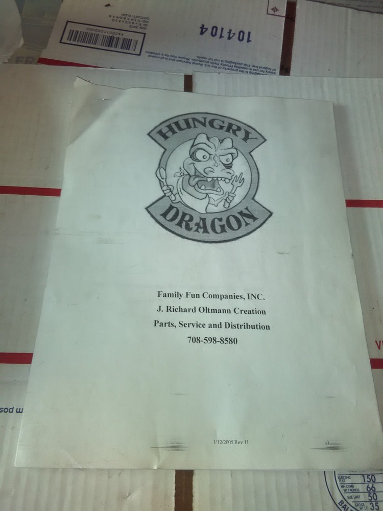 hungry dragon arcade operators manual