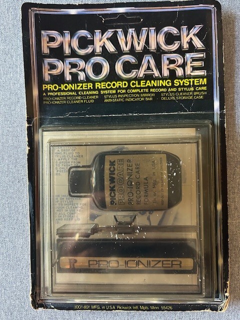 Pickwick Pro-Ionizer Record Cleaning System with Stylus Brush 1970's