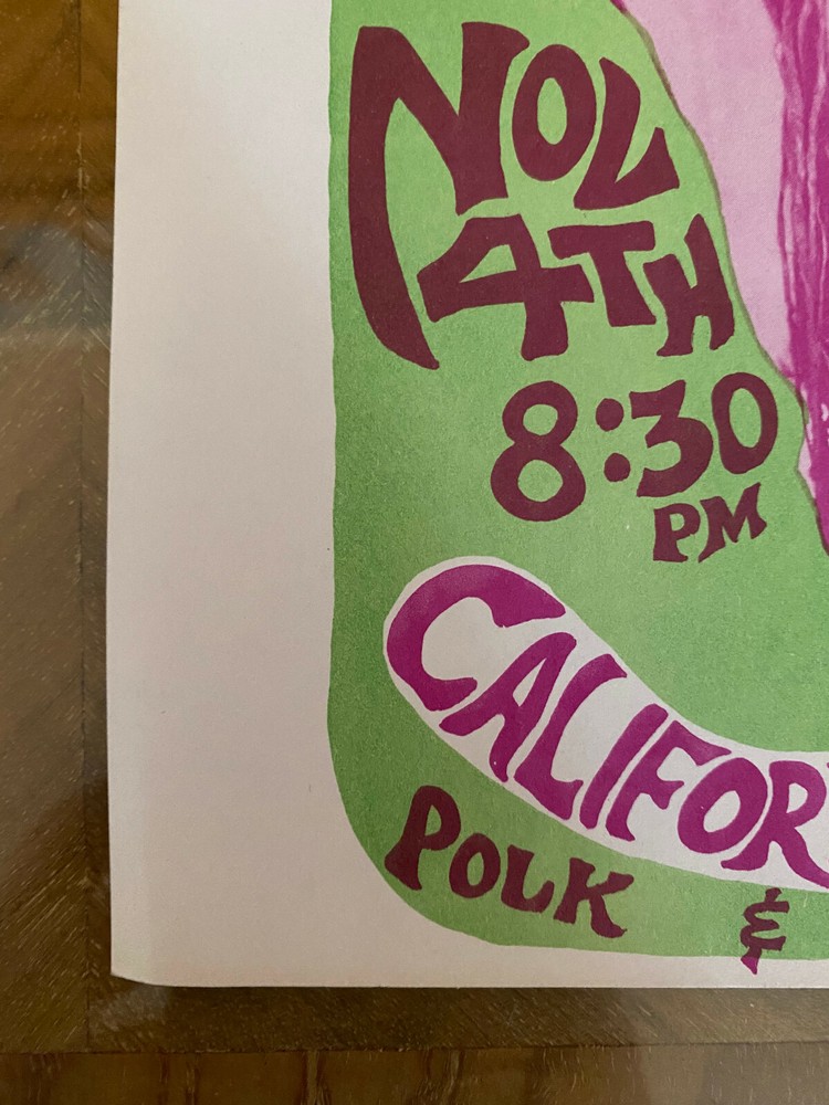 Moby Grape 1966 California Hall Handbill Flyer Psychedelic