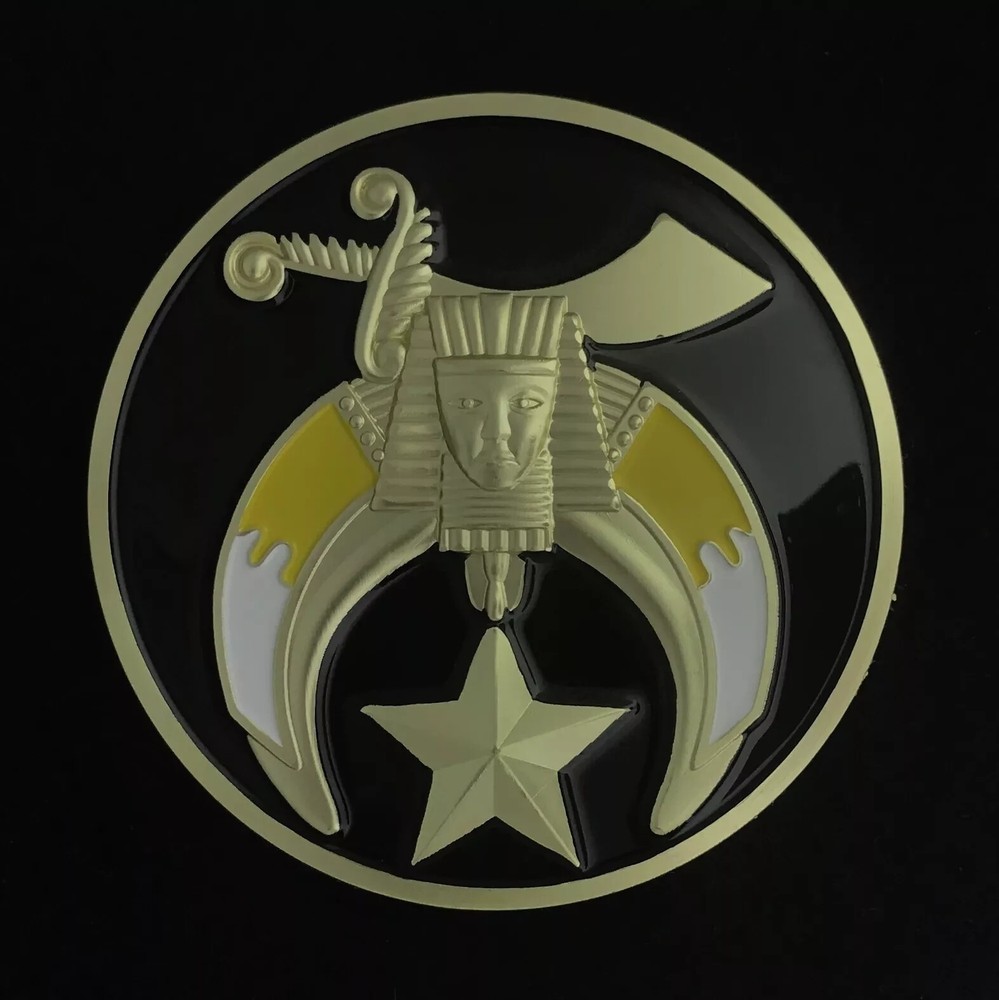 Masonic Shriner Car Auto Emblem (Black) SHA-5