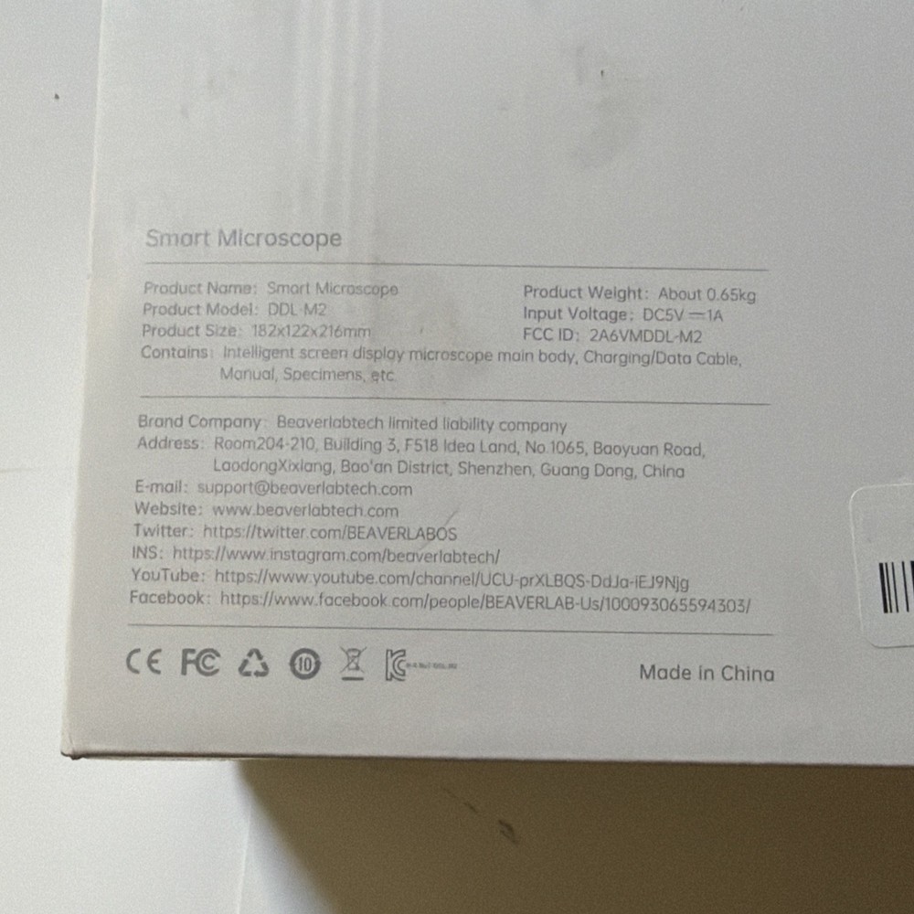 Beaverlab Smart Microscope Darwin M2 100X-1600X Digital Handheld 4.0" Screen