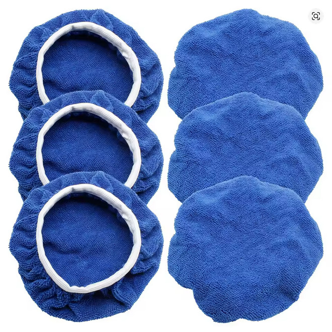 5pcs Wool Buffing Pads 5" or 6 inch Polishing Pad Hook and Loop microfibre