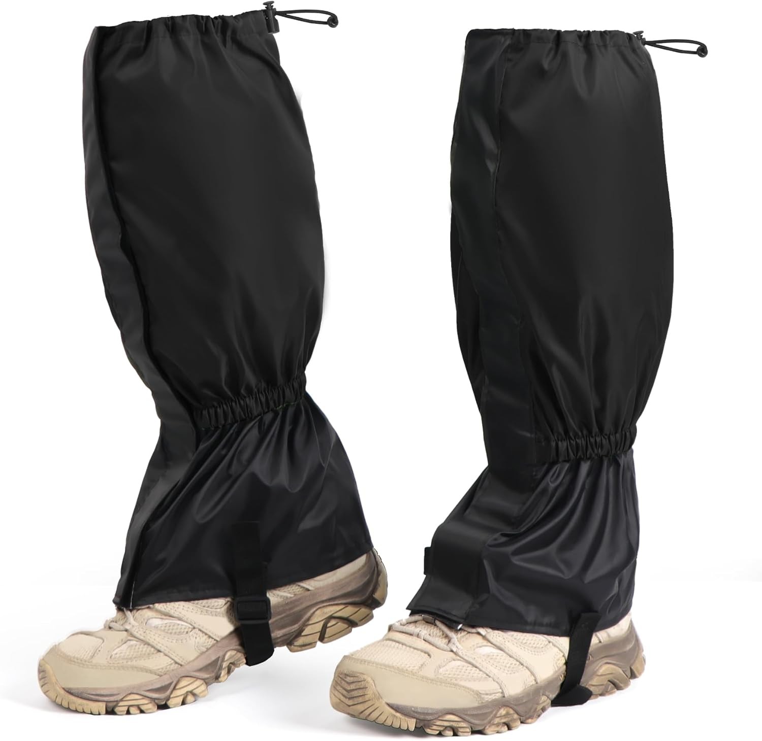 2 PCS Adjustable Leg Gaiters, Waterproof Hiking Gaiters, Snow Boot Gaiters
