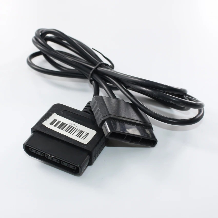 JCD PS2 Game Controller Extension Cable Cord Wire Black for PlayStation 2 Gaming