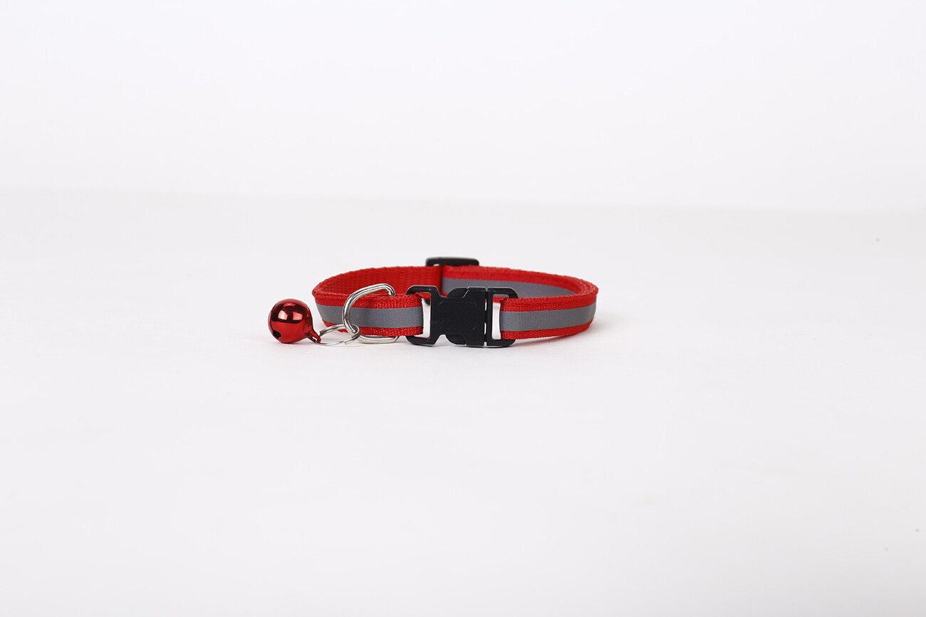 2PCS Reflective Breakaway Nylon Cat Safety Collar with Bell for Cat Kitten US
