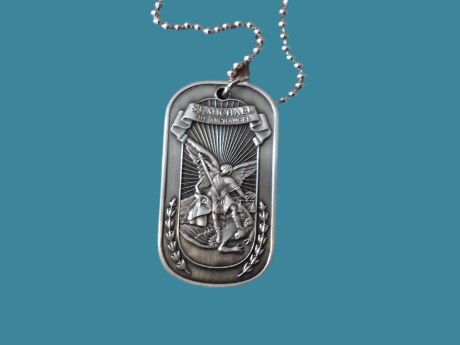 ST. MICHAEL ARCHANGEL RELIGIOUS DOG TAG MARINE CORPS ARMY NAVY AIR FORCE