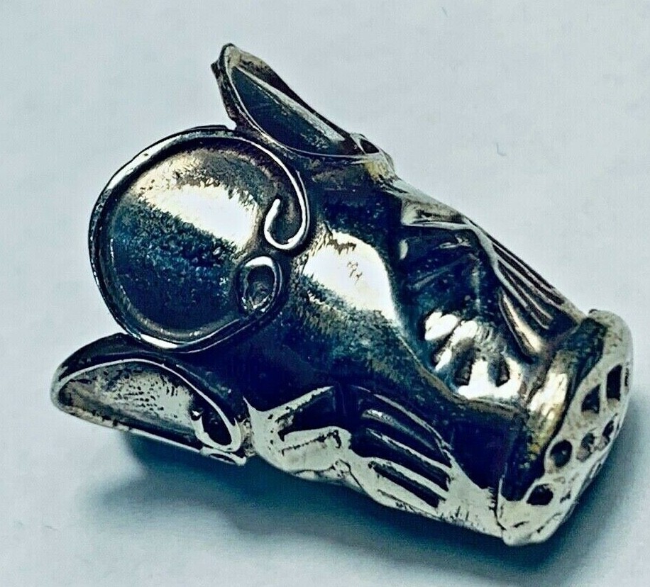 3 Vintage Silver Handmade Thimbles With some Stone work on bottom