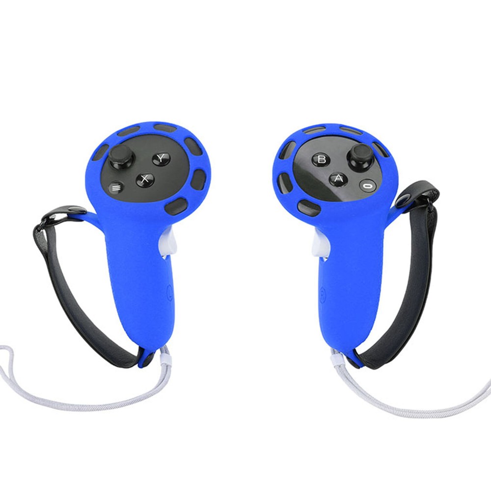 VR Controller Case Silicone Sleeve Handle Grip Cover With Strap for Meta Quest 3