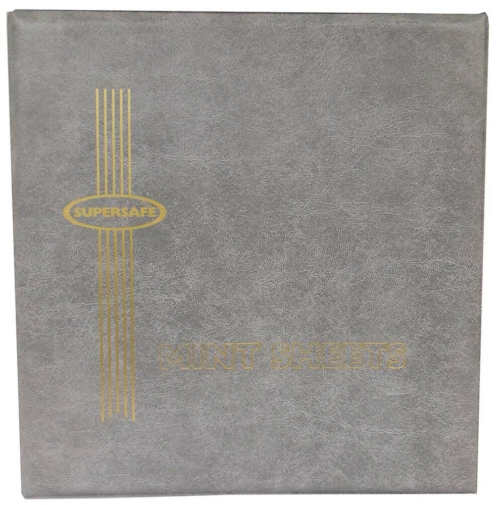 Mint Sheet Binder 3 D Rings Stamps Binder Will Hold 100 Pages By Supersafe Gray