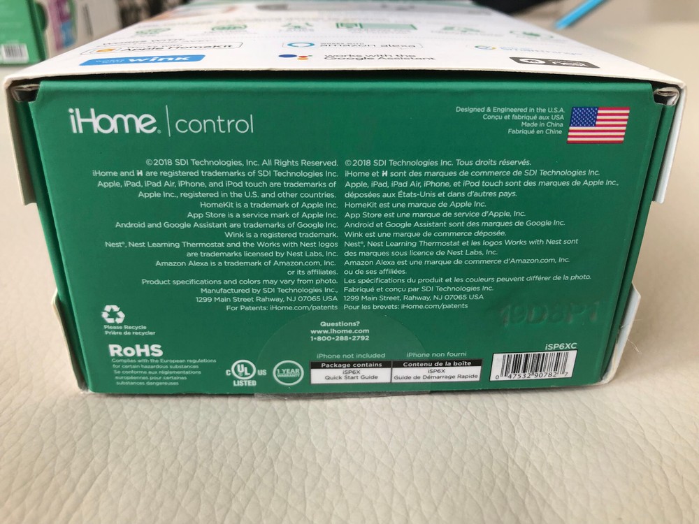 iHome ISP6 Wifi Smartplug Smart Outlet Plug Remote IOS HomeKit APP Control