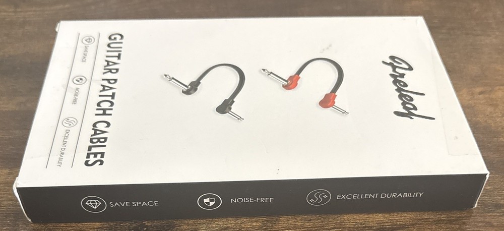 4Pack Guitar Effect Pedal Board Instrument Patch Cord Cables 6" 1/4" Right Angle