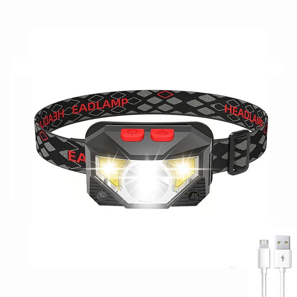 2 Pack USB Rechargeable Waterproof LED Headlamp Headlight Head Light Flashlight