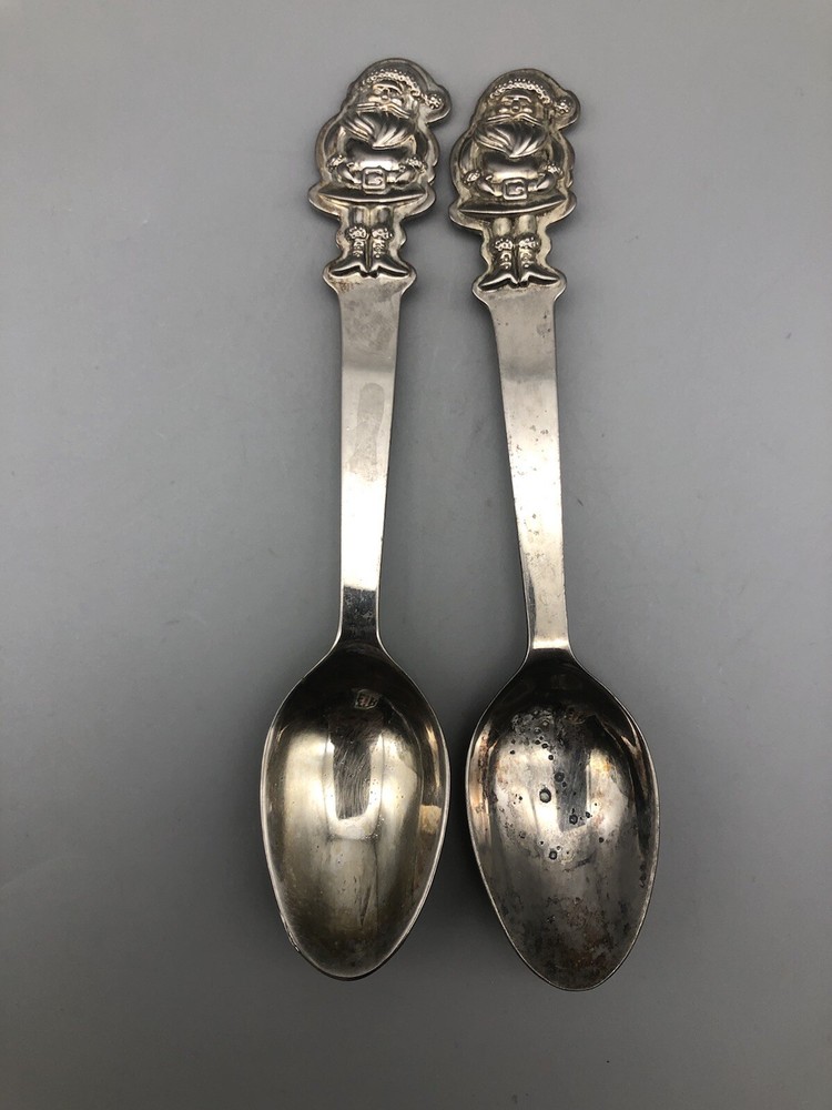 Towle Silverware Santa Christmas TeaSpoon 3D Santa Topped 6" Please READ DESCR..