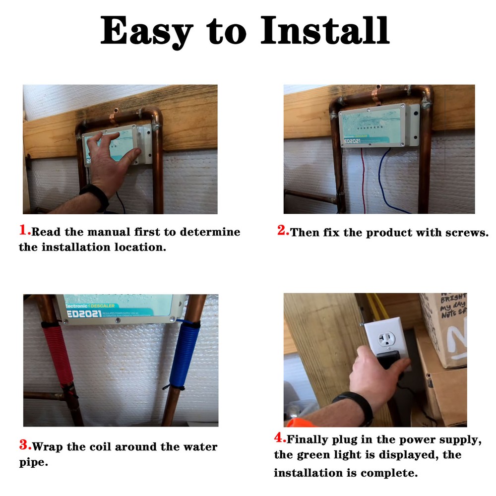 Compact Electronic Water Descaler for Easy Installation & Enhanced Water Quality