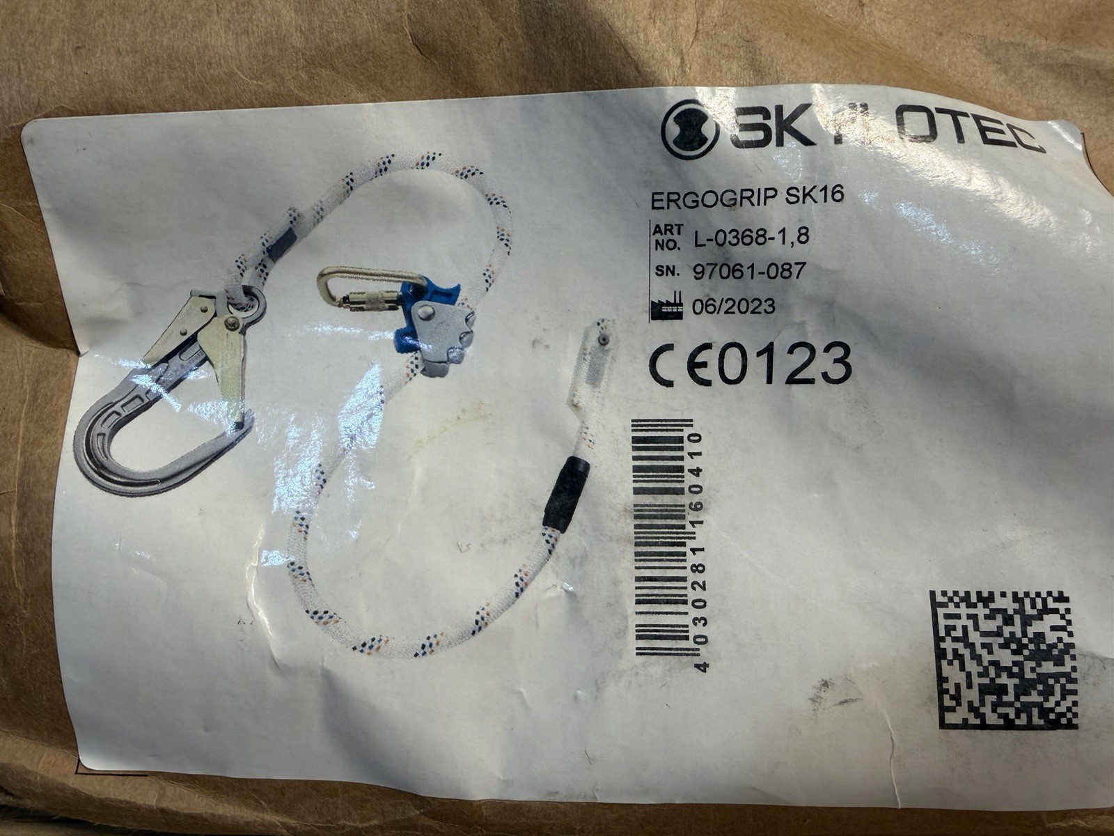 NEW SKYLOTEC Ergogrip SK16 2m w/ Alloy Hardware 16 Positions Rebar Hook NEW!