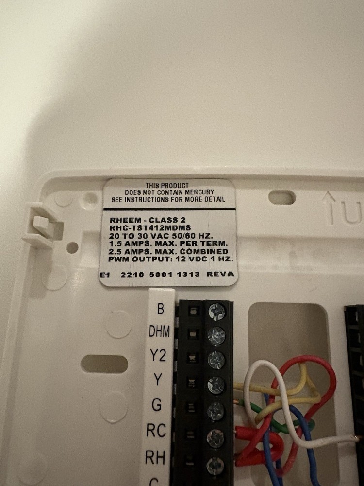 Rheem Modulating Touch Screen Thermostat RHC-TST412MDMS