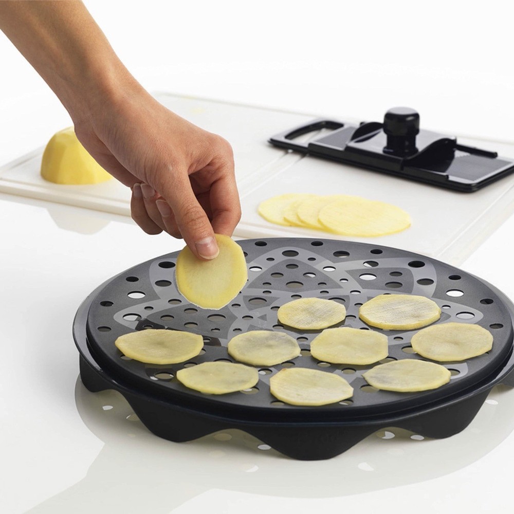 New Mastrad TopChips Microwave Chips Maker & Mini Mandoline Slicer Set