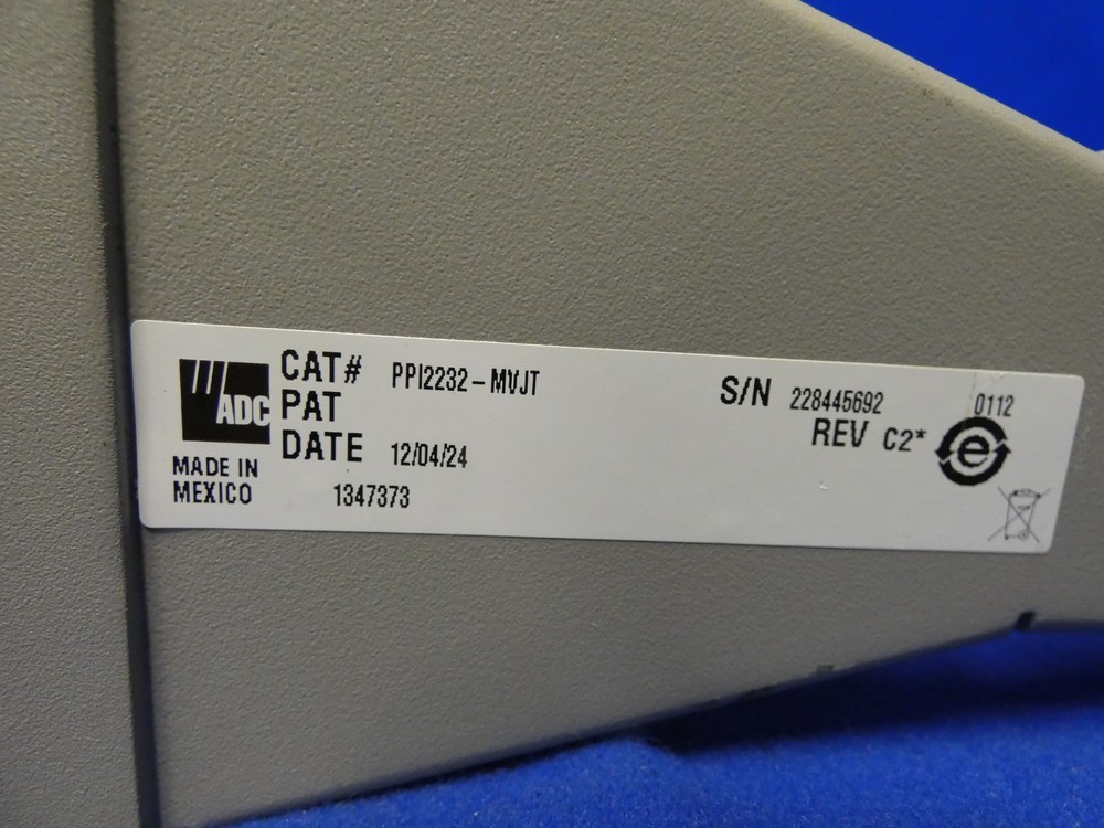 ADC PP12232-MVJT 2x32 2RU HD Video Patchbay