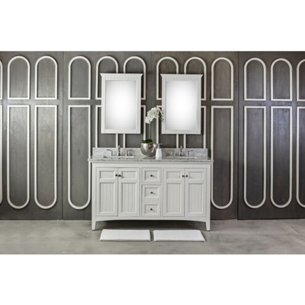 Danube White Rectangular Wall Mirror M-DANUBE-24WT