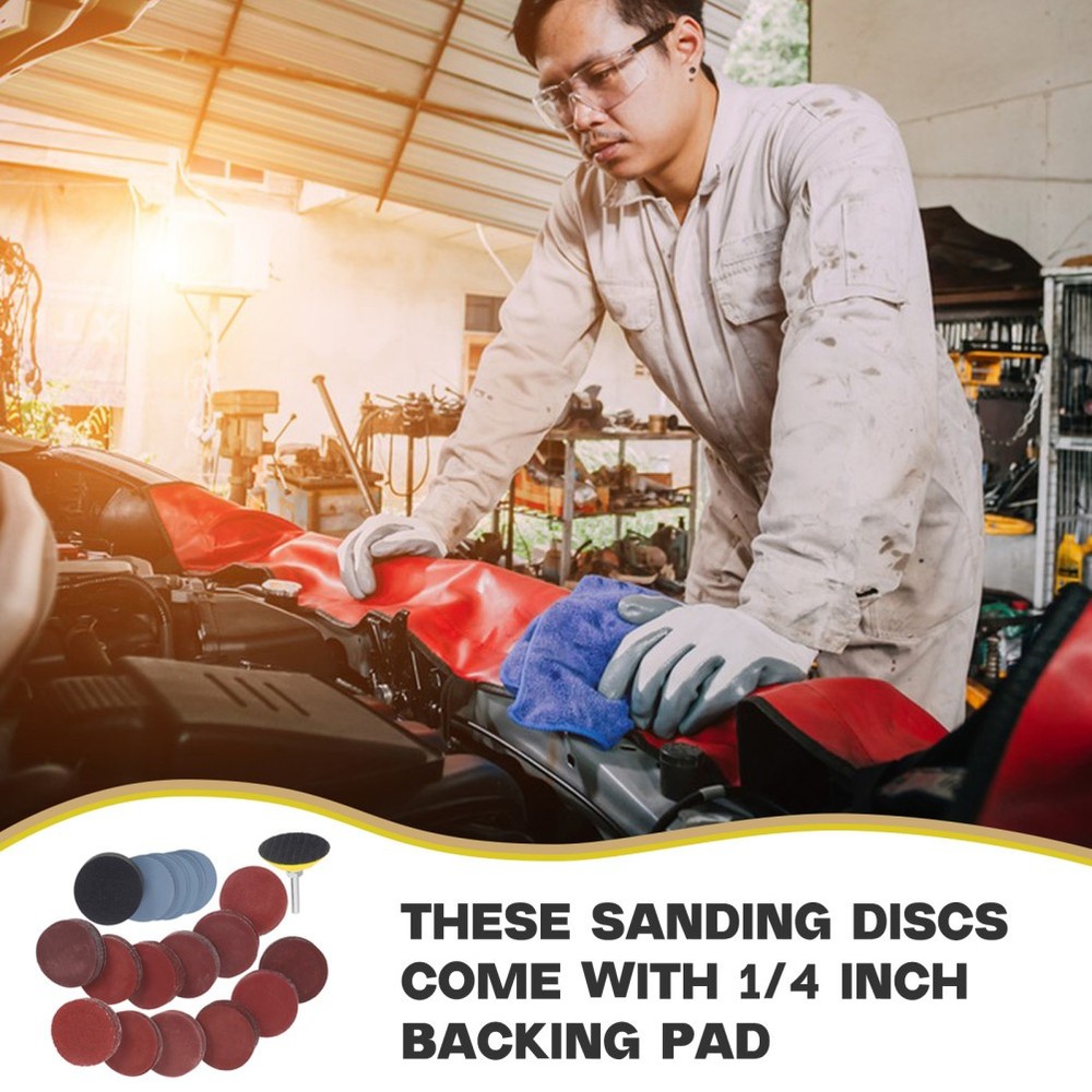 Sander Sandpaper Backing Pad Sanding Discs Set Drill Attachment Paint