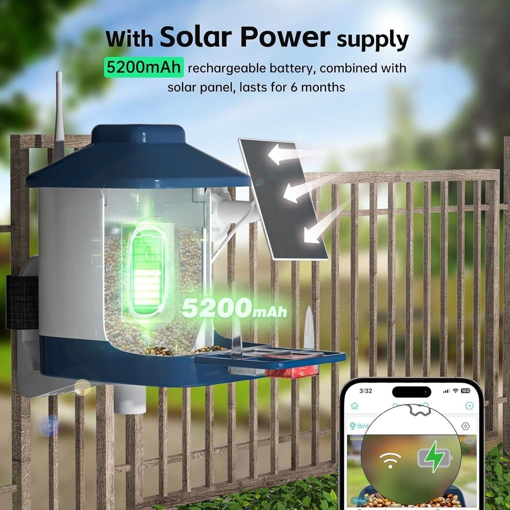 AI Smart Bird Feeder with Camera *NAVFS* Best