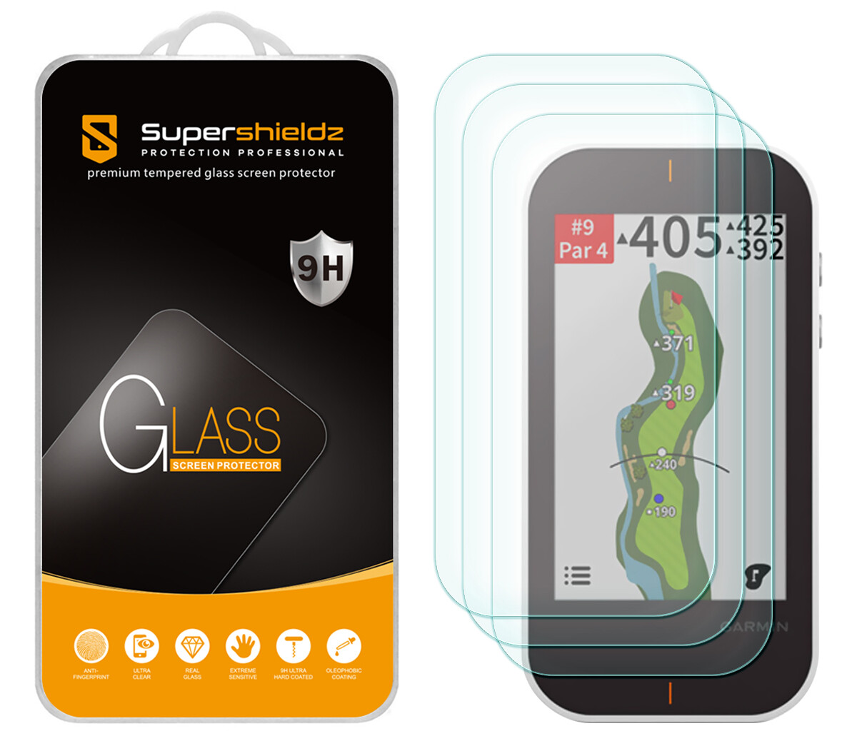 3X Supershieldz Tempered Glass Screen Protector for Garmin Approach G80