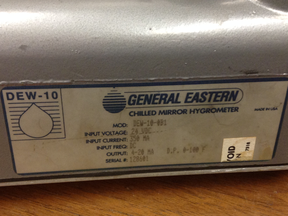 General Eastern - Model: DEW-10-0B1 - Chilled Mirror Hygrometer