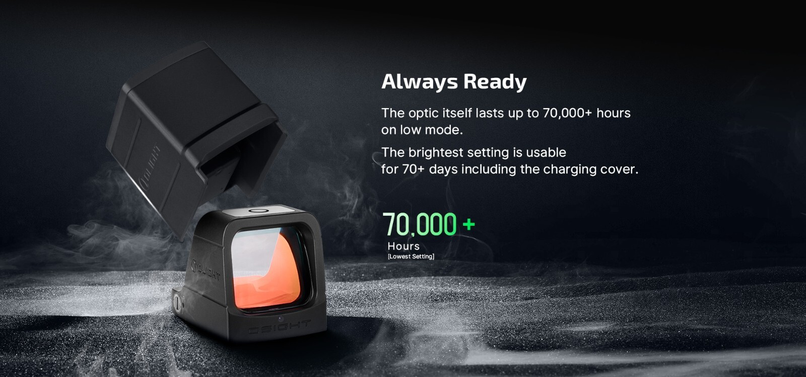 Olight Osight Red - See the Power, 3 MOA, 1st Magnetic Charging Cover