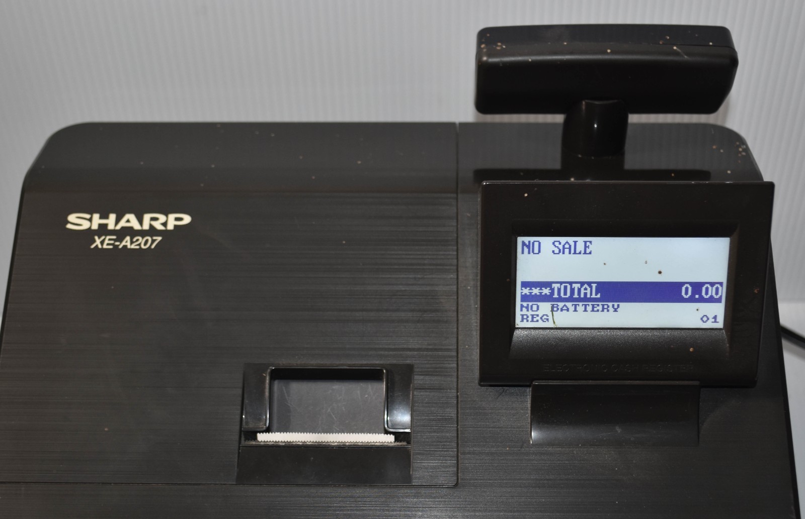 Sharp XE-A207 Electronic Cash Register - No Keys - Tested & Working