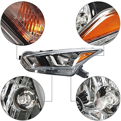 Headlight Assembly Left Side Replacement for Versa 2020 2021 Halogen Headlamp