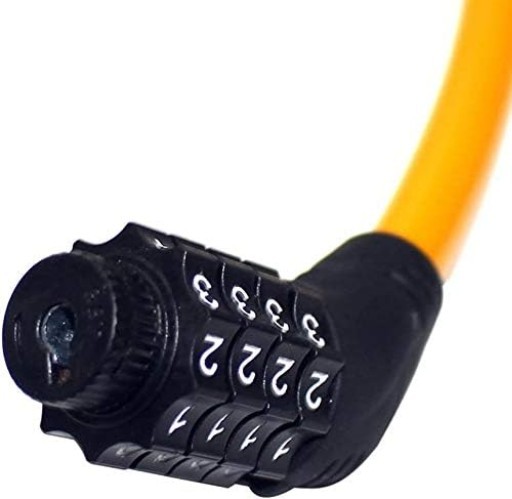Durable 4-Digit Resettable Bike Lock - Lightweight, Scratch-Proof Security Cable