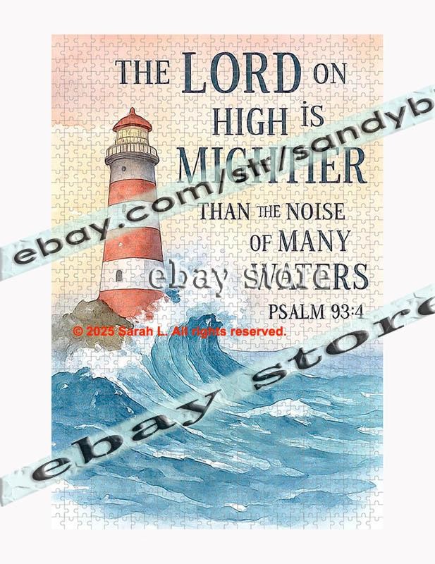 1000 piece jigsaw puzzle Psalm Scripture Light ocean