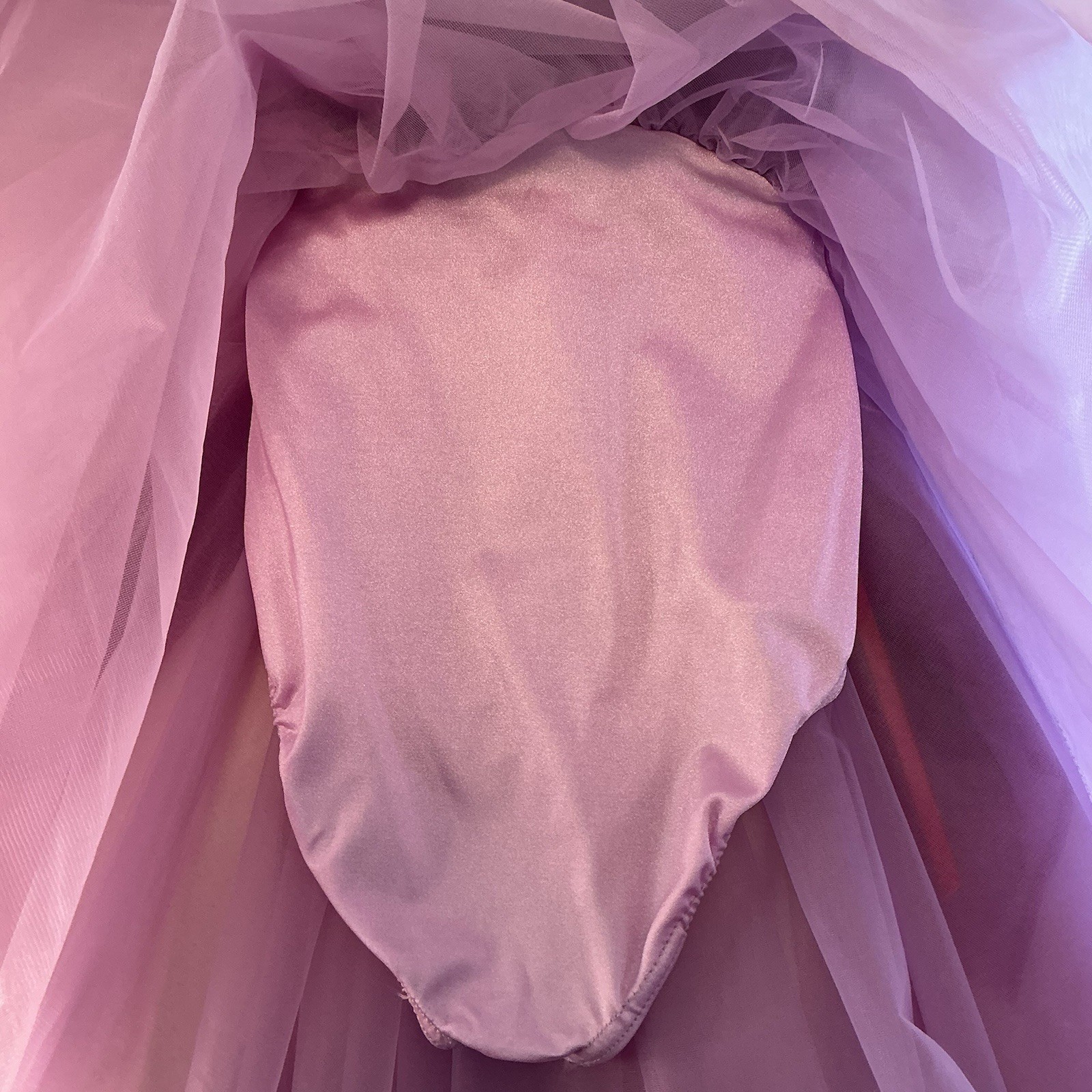 Costume Gallery Dress Purple Lavender Puffy Dress w/Bodysuit Child 6-7 Yr Medium