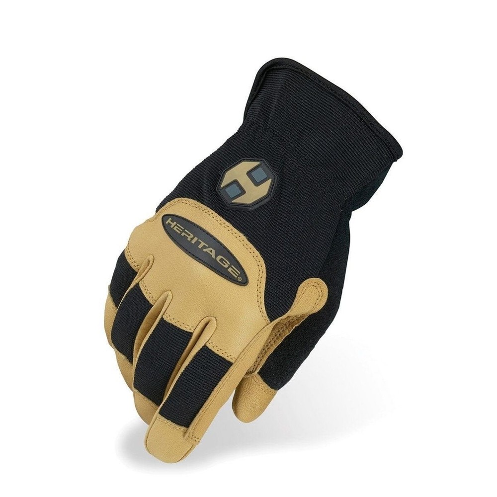 Heritage Stable Work Glove 10 Black/Tan