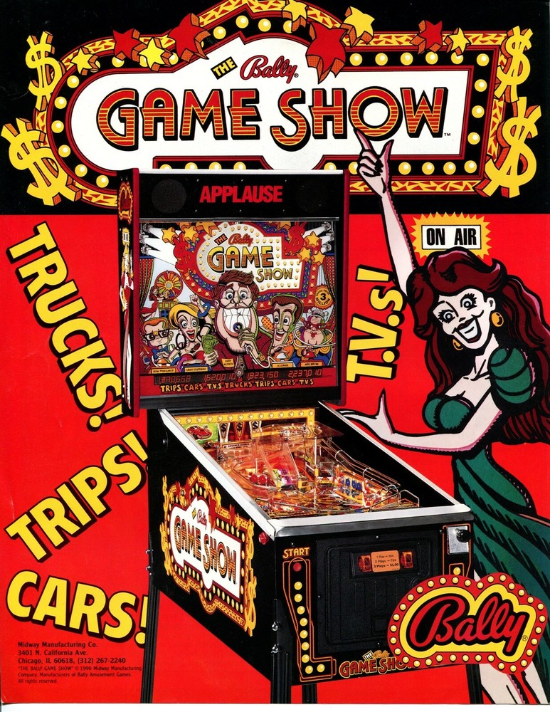 Game Show Pinball Flyer Mint / Brochure / Ad