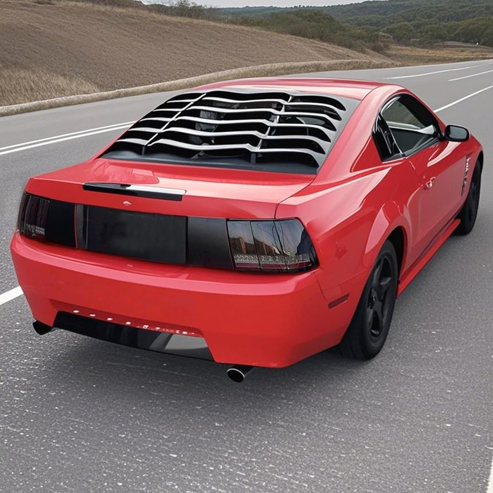 Tail Light Compatible with 1999-2004 Ford Mustang, Smoke Black Sequential LED Ba
