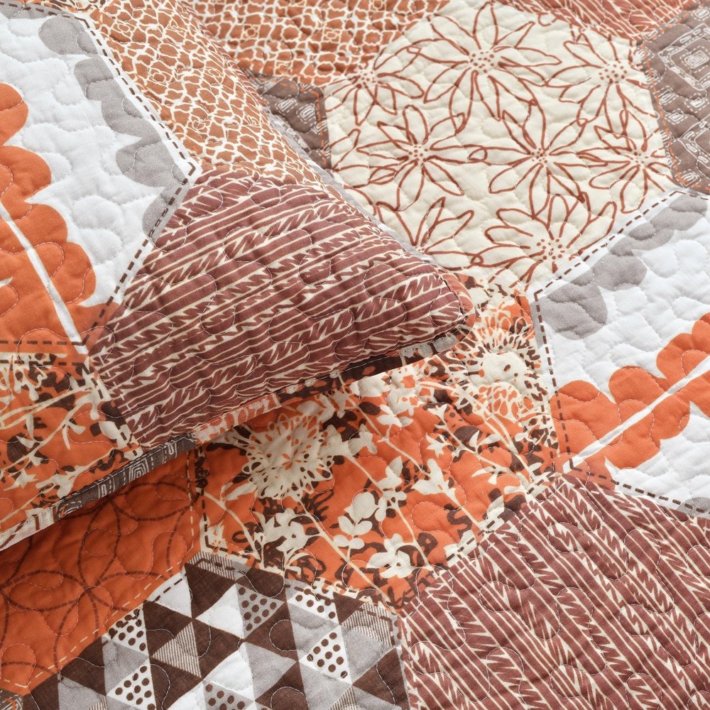 Briley 3 Piece Quilt Set, Turquoise, Full/Queen