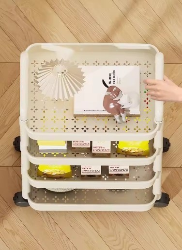 Trolley with Handlebar and Storage Rack