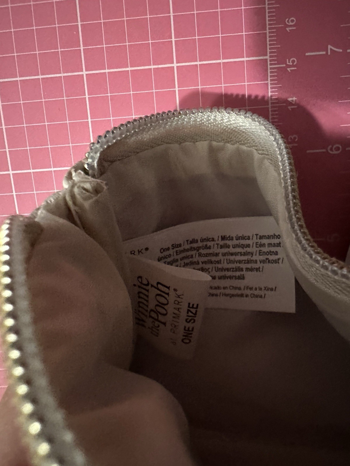 PRIMARK DISNEY WINNIE THE POOH QUILTED ZIPPER MINI WALLET COIN PURSE NWT new